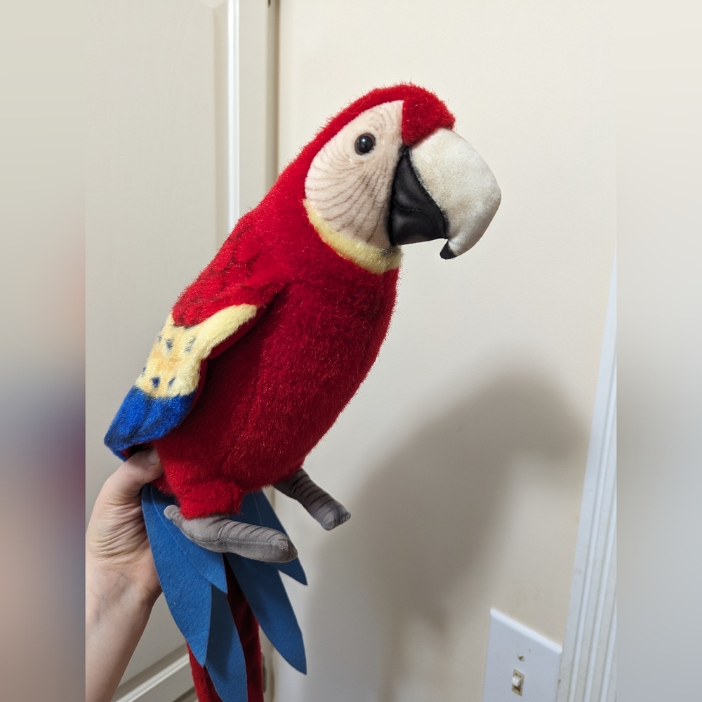 Vintage Realistic Parrot Plush